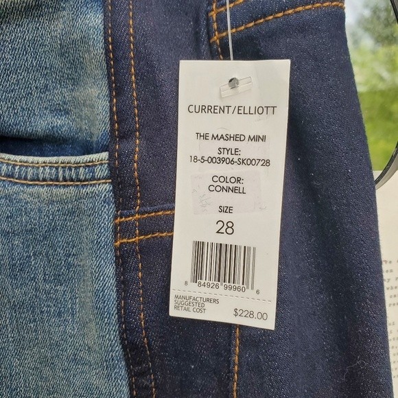 NWT Current/Elliott The Mashed Mini Denim Skirt - Picture 12 of 15